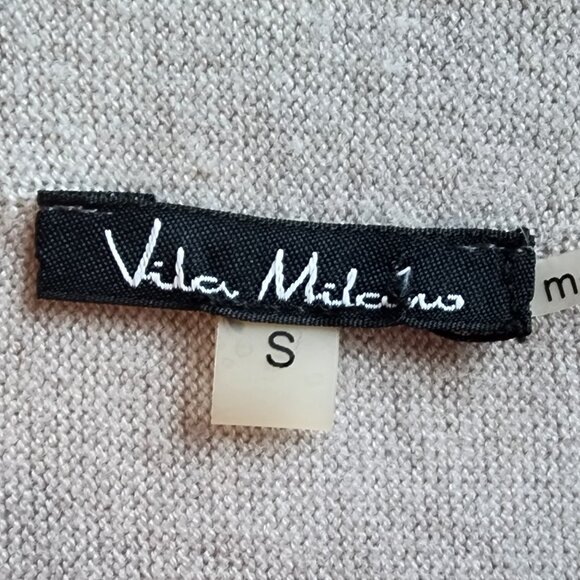 Vila Milano Light Gray Studded Angled Cardigan Size Small - Picture 10 of 16